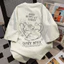 Áo thun nam nữ kiểu dáng thường ngày - họa tiết mèo đơn giản - 100% cotton - thời trang và dễ phối đồ - dáng rộng-T050