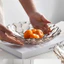 Đĩa trái cây thủy tinh mới, Đĩa trái cây sang trọng có giá trị cao, Phòng khách hiện đại Sáng tạo tại nhà Bàn cà phê Hạt phong cách Bắc Âu