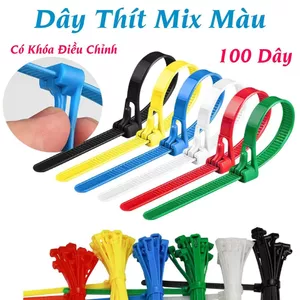 Dây Rút Có Thể Tháo Mở Tái Sử Dụng, Dây Buộc Cáp Bằng Nhựa PVC Có Khóa Chỉnh