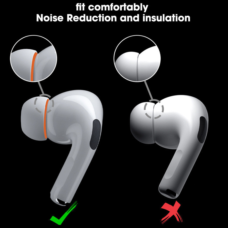 Tương thích với Nút tai xốp nhớ Airpod Pro 3 - Tay bảo vệ tai nghe chống trượt giảm tiếng ồn - Đầu tai cách âm - Vỏ silicon tai nghe Bluetooth
