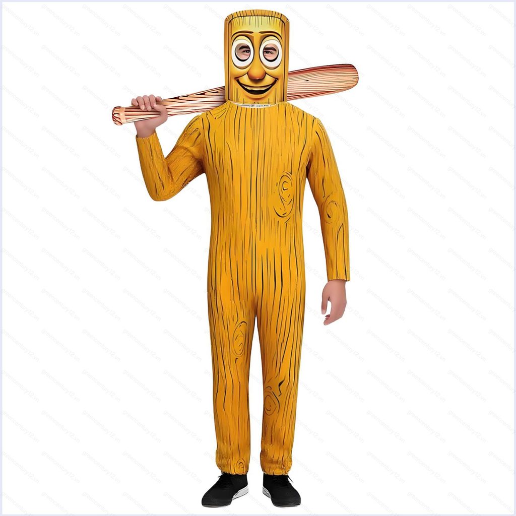 Bộ cosplay Brainrot Tung Tung Sahur vàng, phù hợp cho lễ hội Halloween