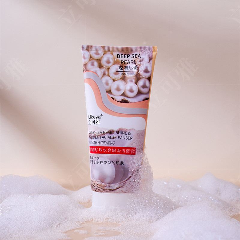 200g Licoya Ngọc Trai Biển Sâu Dưỡng Ẩm Mềm Mịn Làm Sạch Kem Làm Sạch Sữa Rửa Mặt 12.25