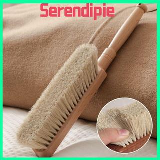 Bàn chải giường SEENDIPIE, Bàn chải loại bỏ bụi tay cầm dài lông mềm, Gỗ sồi chống tĩnh điện bền bỉ Không có cặn Sofa Bàn chải hiện vật vệ sinh gia đình