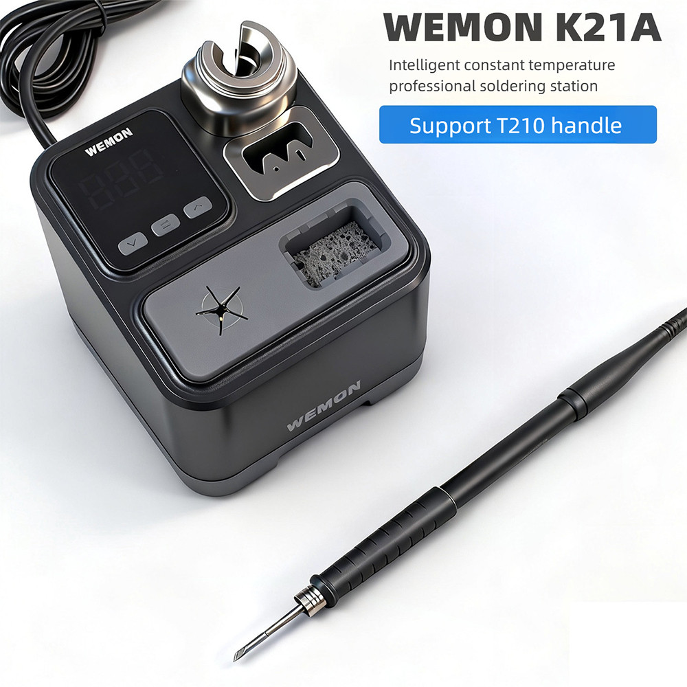 Trạm hàn WEMON K21A 100-480° Thiếc tan chảy 2S có thể điều chỉnh được cho trạm làm lại hàn điện tử chính xác Tay cầm T210