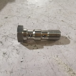 Xe Sửa Đổi Thép Không Gỉ Phanh Thép Họng Ống Dầu Lỗ Đôi Rỗng Vít Khớp M10 * 1.0 / M10 * 1.25 2NVX