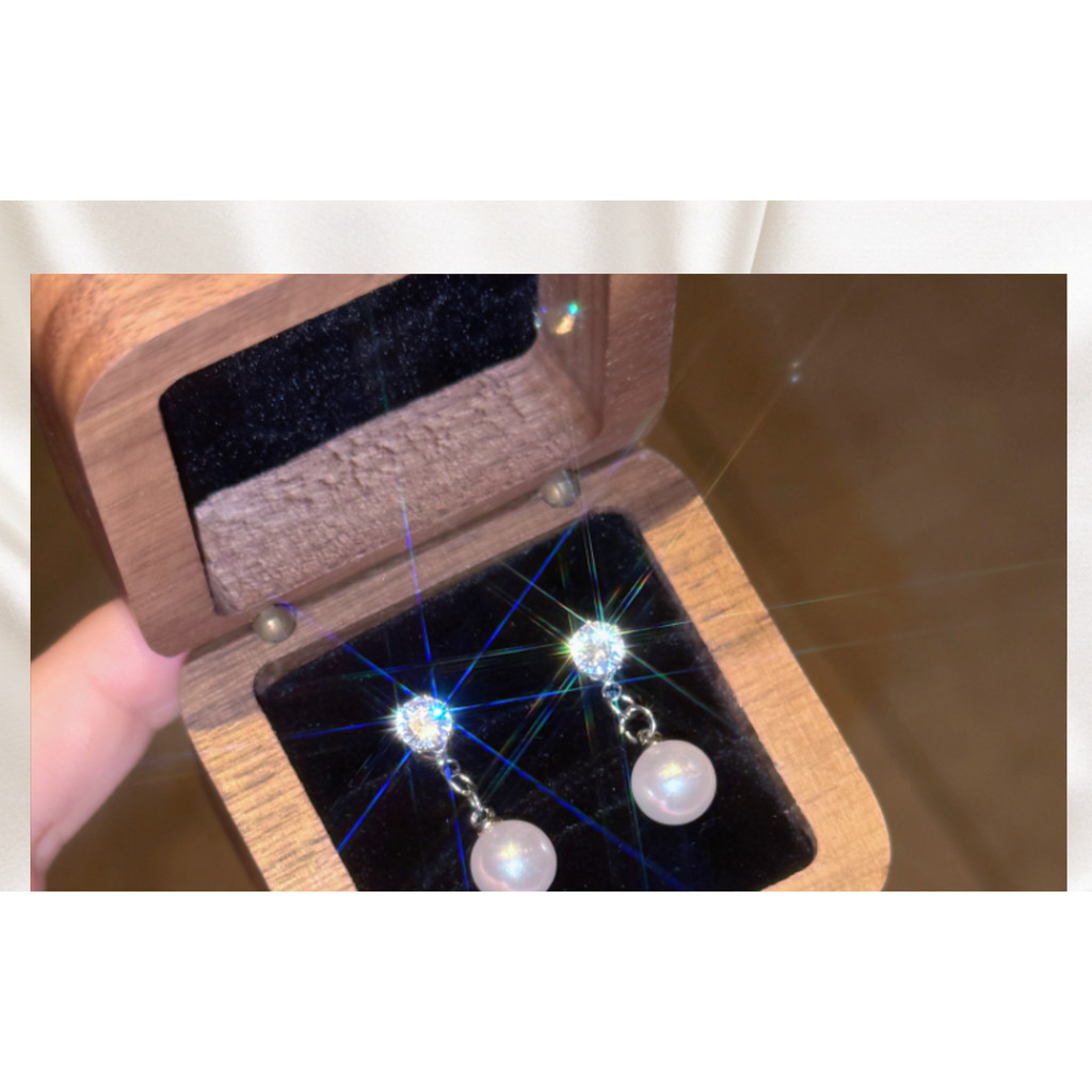 Bông Tai Zircon Tua Rua và Ngọc Trai Niche, Thiết Kế Sang Trọng