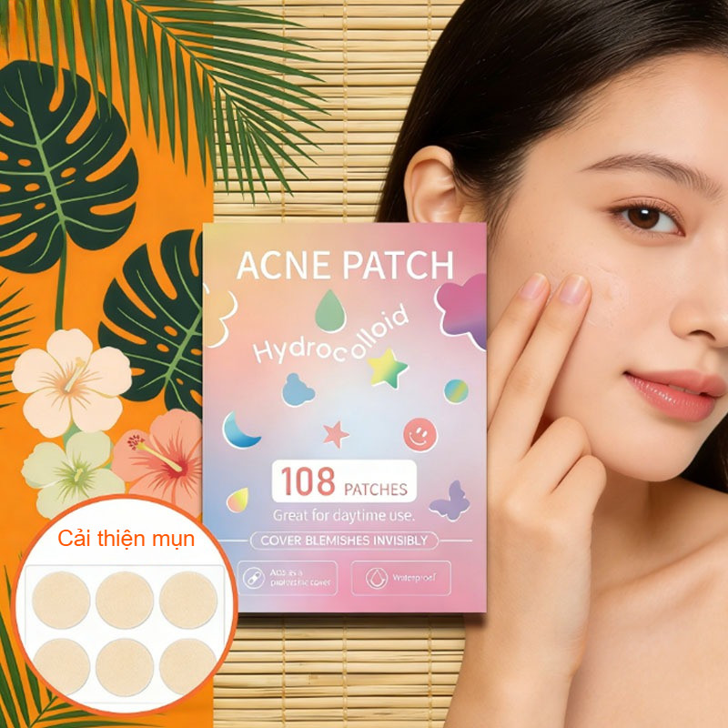 Miếng Dán Mụn Cho Mặt,108/200/420pcs,Cải Thiện Mụn Trứng Cá Và Bảo Vệ Da Tốt Hơn,phù Hợp Với Tất Cả Các Loại Da