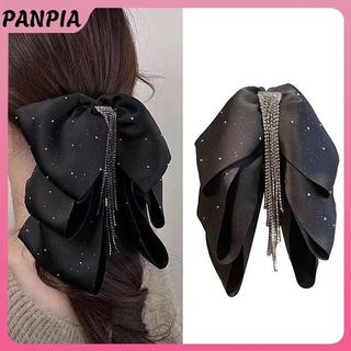Nơ Tóc Kim Cương Giả Đen Ba Lớp PNPIA - Thiết Kế Thanh Lịch và Ngọt Ngào