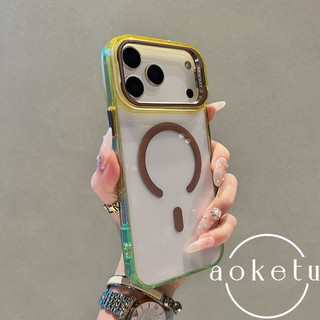 Hút từ tính gradient trong suốt thích hợp cho vỏ điện thoại Apple 17promax giá đỡ ống kính tích hợp iPhone 16 siêu mỏng 15pro / 14 / 13 bao gồm tất cả vỏ cứng chống rơi