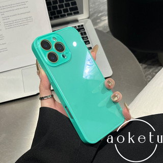 Ốp điện thoại kính đá sang trọng phù hợp cho iPhone 11 12 13 14 15 16 17 Pro Max toàn diện gương bảo vệ silicon chống rơi