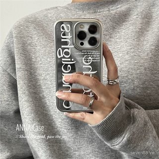 Ốp Điện Thoại Thích Hợp Cho iPhone 11 12 13 14 15 16 17 Pro max Plus Air Mirror Trắng Tiếng Anh Chống Sốc Vỏ Bảo Vệ Chống Sốc Bao Gồm Tất Cả SGPF