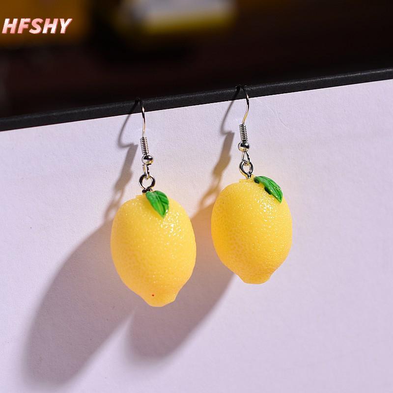 HFSHY Bông Tai Chanh Đinh 3D Trái Cây Dễ Thương Giả Không Gây Dị Ứng Mùa Hè Phụ Kiện Cho Nữ Bé Gái VN