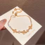 Vòng Tay Nữ Màu Vàng với Hoa Cubic Zirconia và Ngọc Trai, Có Thể Điều Chỉnh - Phù Hợp Cho Ngày Thường và Tiệc Tối