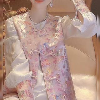 Áo sơ mi nữ phong cách cổ điển Trung Hoa, thời trang cao cấp thanh lịch mùa Hè