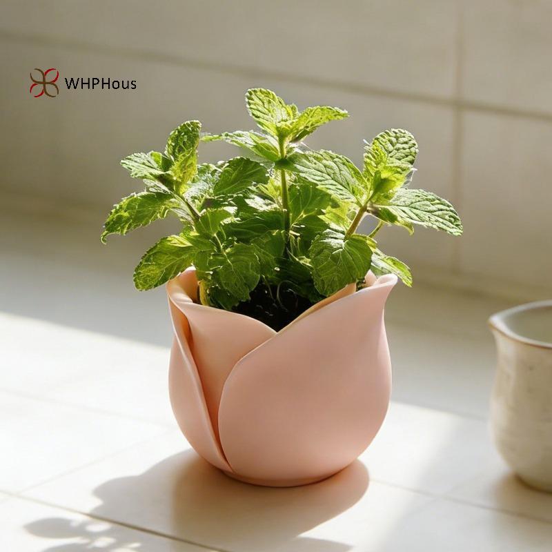 < WHPHous-t > Chậu cây hoa hồng Mini Bình hoa sáng tạo Máy trồng để bàn Chậu trang trí văn phòng tại nhà nhỏ Đẹp
