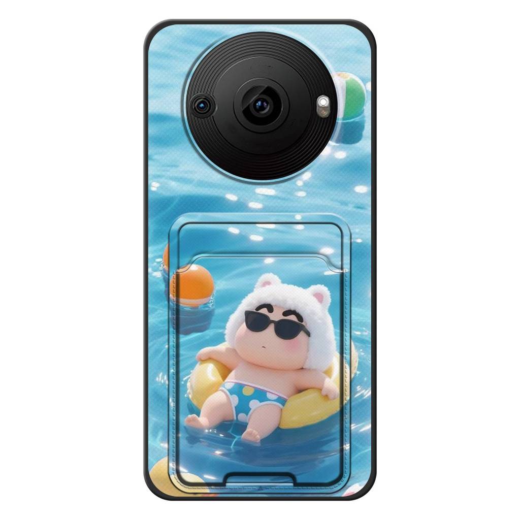 Ốp Điện Thoại TPU Chống Sốc Cho Sharp Aquos R8 Pro / SH-51D / R8S Pro Túi Đựng Thẻ Khe Cắm Thẻ Tay Áo Chống Thấm Nước Thiết Kế Thời Trang Hoạt Hình Silicon Dễ Thương Bọc Toàn Bộ Chống Bụi Bẩn
