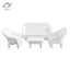 HFTOY 4 Chiếc Trắng DIY Nhà Búp Bê Thu Nhỏ Phòng Khách Cổ Sofa Bàn Mô Hình Đồ Chơi Trẻ Em ~