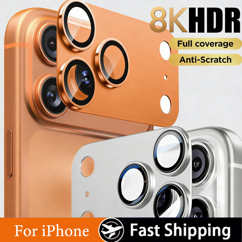 Ốp kính cường lực bảo vệ ống kính camera bằng hợp kim và kính cường lực cho iPhone 17 Pro Max ip17Pro ip17ProMax 4G 5G 2026