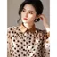 Áo sơ mi nữ cao cấp phong cách Hong Kong, họa tiết chấm bi retro với chất liệu voan nhẹ nhàng