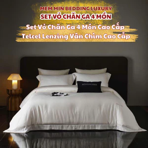 Bộ vỏ chăn ga gối 4 món chất liệu Lenzing Tencel cao cấp Memminbedding với tông màu basic và tôn lên vẻ tinh