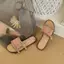 TT Flat Dệt Giày Sandal Mũi Mở Dép Nữ Mùa Hè 2026 Phong Cách Mới