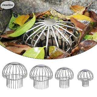 CLEARLINE Mái che thoát nước ban công bằng thép không gỉ dịch chuyển lớn, ống tròn chống tắc ngoài trời kèm nắp ống nước