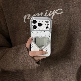 Love Mirror phone case Iphone 17 Pro Max 16 15 Pro Max 14 13 12 11 X XR Xsmax cover leather anti-drop KNTP