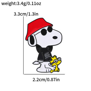 5 Cái / bộ Phim Hoạt Hình Snoopy Hoạt Hình / Tivi Chó Hợp Kim Thổ Cẩm Phụ Kiện Huy Hiệu Kim Loại Trang Trí Pin