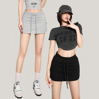 Nova-Váy giản dị Váy dây rút trơn dành cho nữ chân váy ngắn quấn hông gợi cảm dành cho nữ