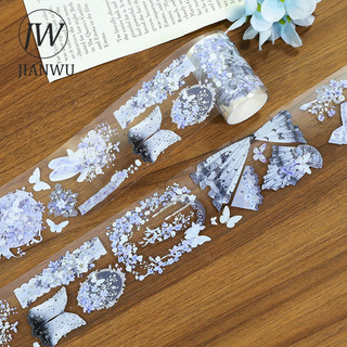 JIANWU 60mm * 200cm Vintage Ren Lưới Hoa Phong Cảnh Chất Liệu Cắt Băng Thêu Sò PET Sáng Tạo DIY Tạp Chí Văn Phòng Phẩm