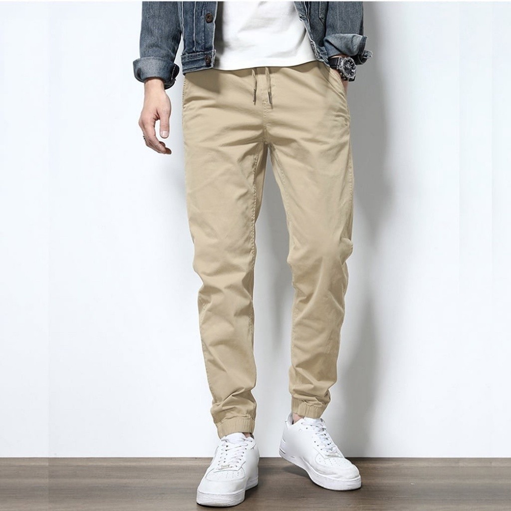 Quần Jogger Kaki - JG1 Cạp Chun Bo Gấu Trẻ Trung, Quần Jogger Kaki Cao Cấp Vải Mềm