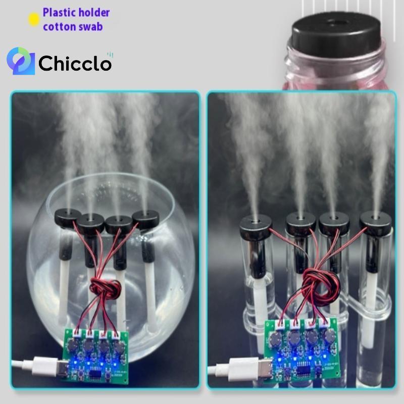 [chiccloset0] Máy tạo độ ẩm Mini USB Type-C Bộ dụng cụ tự làm Máy tạo sương mù và bảng mạch điều khiển Tấm phun sương có chân đế đẹp