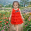 Váy Bé Gái Công Chúa Sát Nách Thiết Kế 5 Tầng Phối Nơ Ngực Sang Chảnh 10-16kg