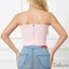 Áo ống trước không tay thiết kế bandeau màu trơn dành cho nữ