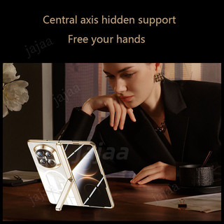 HD Trong Suốt Ốp Lưng Điện Thoại Huawei Mate X7 MateX7 5G Từ Gấp Bản Lề Đứng Giá Đỡ Vỏ Bảo Vệ