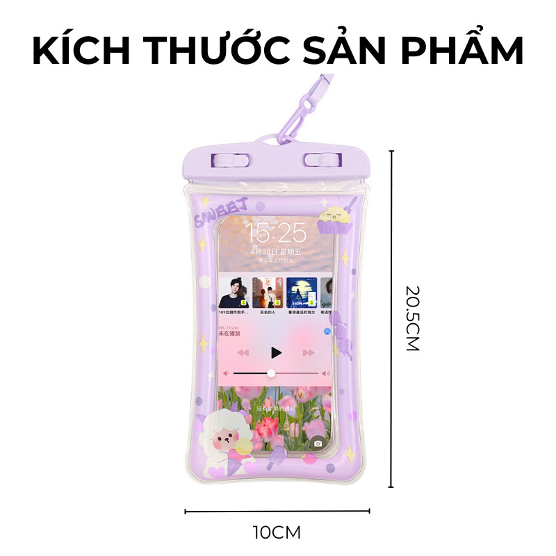 Túi Đựng Điện Thoại Chống Nước Cao Cấp – Cảm Ứng Mượt, Dây Đeo Cổ, Dùng Đi Bơi & Du Lịch | 371