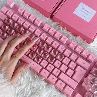 Trong Suốt Trong Suốt Phóng Đại Bé Gái Keycap Chống Nâng Cấp Bàn Phím Dài Dán Móng Tay Gõ Dụng Cụ Tiện Dụng Làm Móng Tay Pha Lê Hư Tổn 3NU0