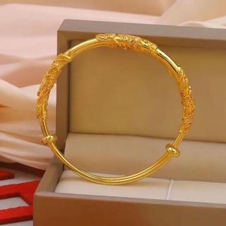 Vòng tay màu vàng phong cách Trung Hoa, nhẹ và sang trọng, đa năng phù hợp mùa hè, quà tặng sinh nhật cho bạn gái