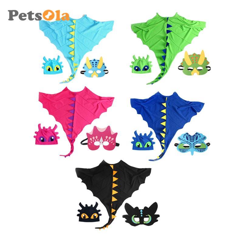 Rồng Trang Phục Áo Choàng Khủng Long Trang Phục Hóa Trang Phụ Kiện Có Mũ Cánh Rồng Trang Phục Cho Trang Phục Halloween Quà Tặng Trẻ Em Sinh Nhật Đảng Đồ Chơi