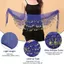 THEGIRL8B Trang phục khiêu vũ bụng dành cho nữ, Phụ kiện màn che có thể tháo rời Trang phục khiêu vũ bụng, Vòng tay cổ tay bằng đồng xu Mũ đội đầu Khăn quàng cổ Trang phục vũ công bụng