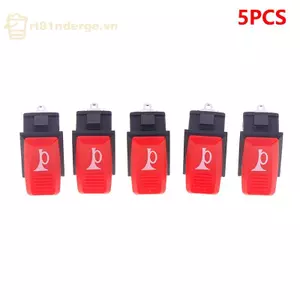 Ge 5 Chiếc Sừng Công Tắc Nút Ô Tô Xe Đạp E Xe Máy Sừng Đa Năng Tạm Thời Đẩy Roer Công Tắc Nhựa 2 Pin Tự Cài Lại Đỏ n