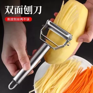 Thép không gỉ Lột Hộ Gia Đình Đa Năng Lột Trái Cây Dưa Máy bào Khoai Tây Peeler Grater Peeling Melon JTWR