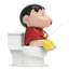 Crayon Shin-Chan Nhà Vệ Sinh Dễ Thương Trẻ Em Trang Trí Trang Trí Giả Vệ Sinh Tưới Nước Đồ Chơi Nhỏ Giải Nén Sáng Tạo 4.17