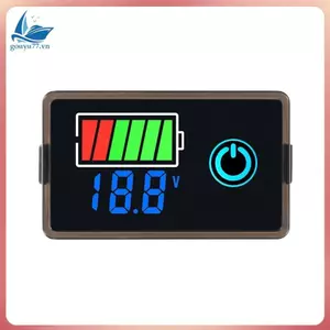 Đèn báo điện áp kỹ thuật số DC 8-100V cho pin Lithium chì 12V / 24V / 36V / 48V Công tắc chống đảo ngược hai dây A