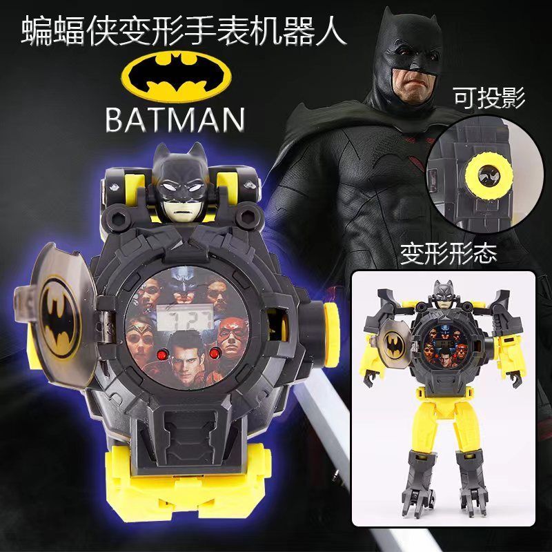 【儿童手表】 蝙蝠侠变形金刚投影手表 儿童表发光激光时间卡通机器人礼物玩具男[Đồng hồ trẻ em] Đồng hồ chiếu Batman Transformers Đồng hồ trẻ em Đồng hồ Laser phát sáng Thời gian hoạt hình Robot Quà tặng Đồ chơi nam 260419