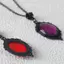 Ma cà rồng Bat Necklace màu tím, trang sức gothic vintage, phụ kiện phù thủy