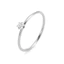 Nhẫn thép không gỉ mạ vàng với zircon, thiết kế vòng cung đẹp mắt, làm từ thép titan siêu mịn
