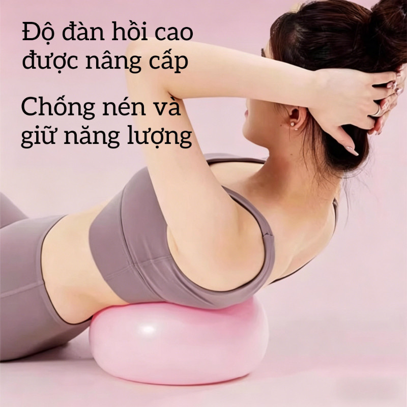 Bóng Tập Yoga & Pilates PVC Chống Nổ - Tăng Cường Cơ Bụng, Sức Mạnh Lõi, Thăng Bằng, Cho Người Mới, Nhiều Màu