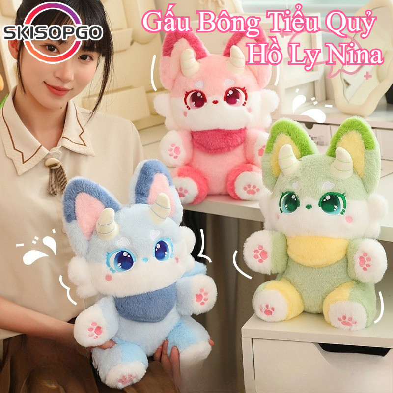 【SKISOPGO】Gấu Bông Tiểu Quỷ Hồ Ly Nina 32/50cm,Búp Bê Yae Miko Cáo Nina Dễ Thương,Quà Tặng Sinh Nhật,Lông Mềm Mịn
