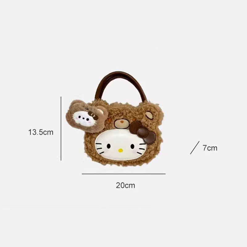 GC2 Phong Cách Hàn Quốc Retro Túi Xách Da Báo Hello Kitty Thiết Kế Thời Trang Và Đa Năng CG2